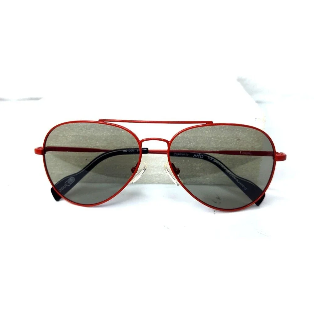 Rogue M3D NEW RE1000 615 Matte Red Metal Aviator Sunglasses Cat Eye 50-19-139
